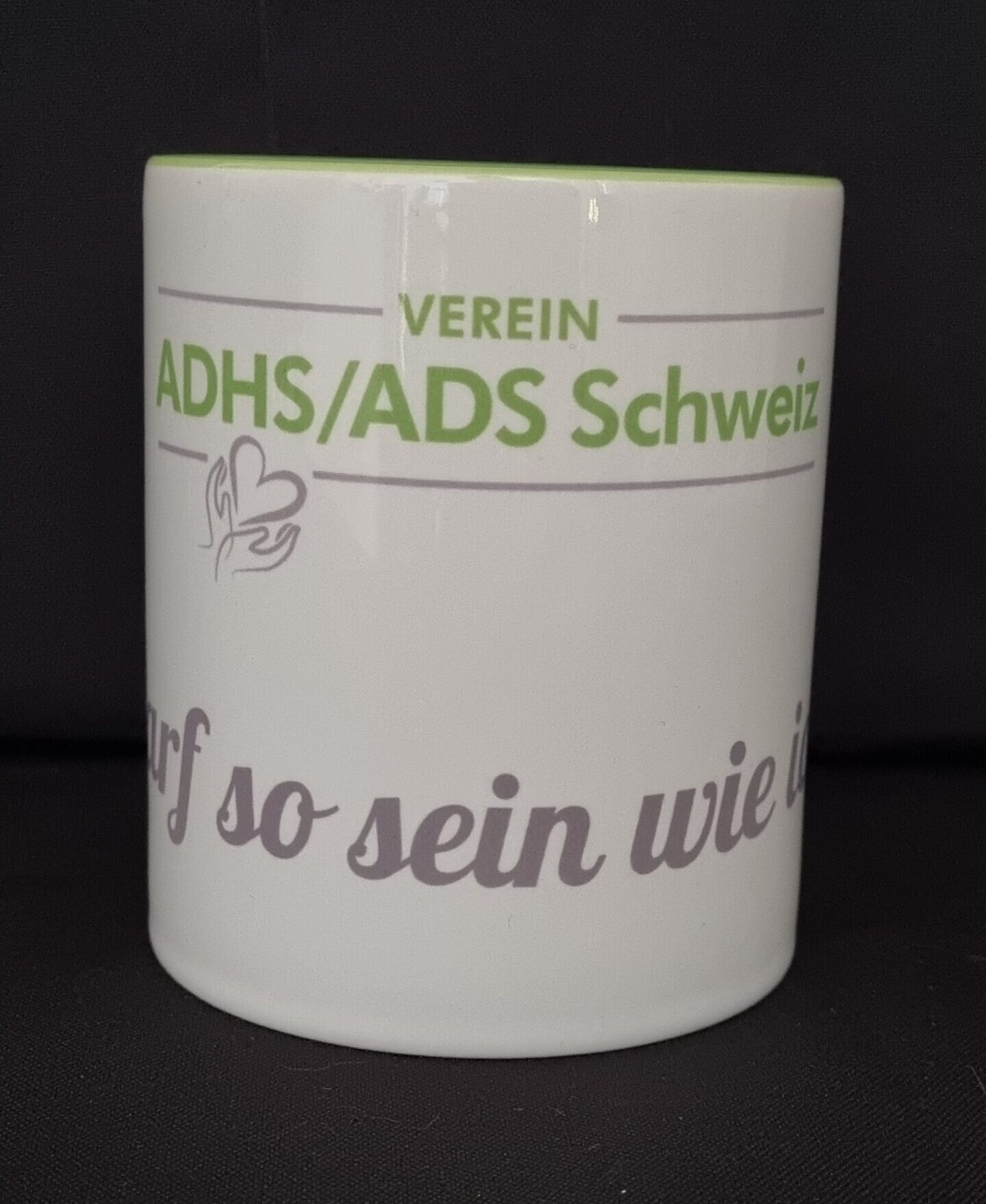 Zweifarbige Tasse – «Ich darf so sein wie ich bin»