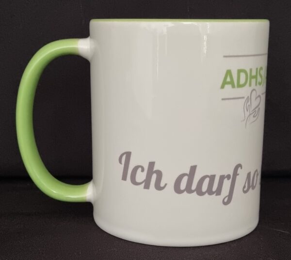 Zweifarbige Tasse - «Ich darf so sein wie ich bin»
